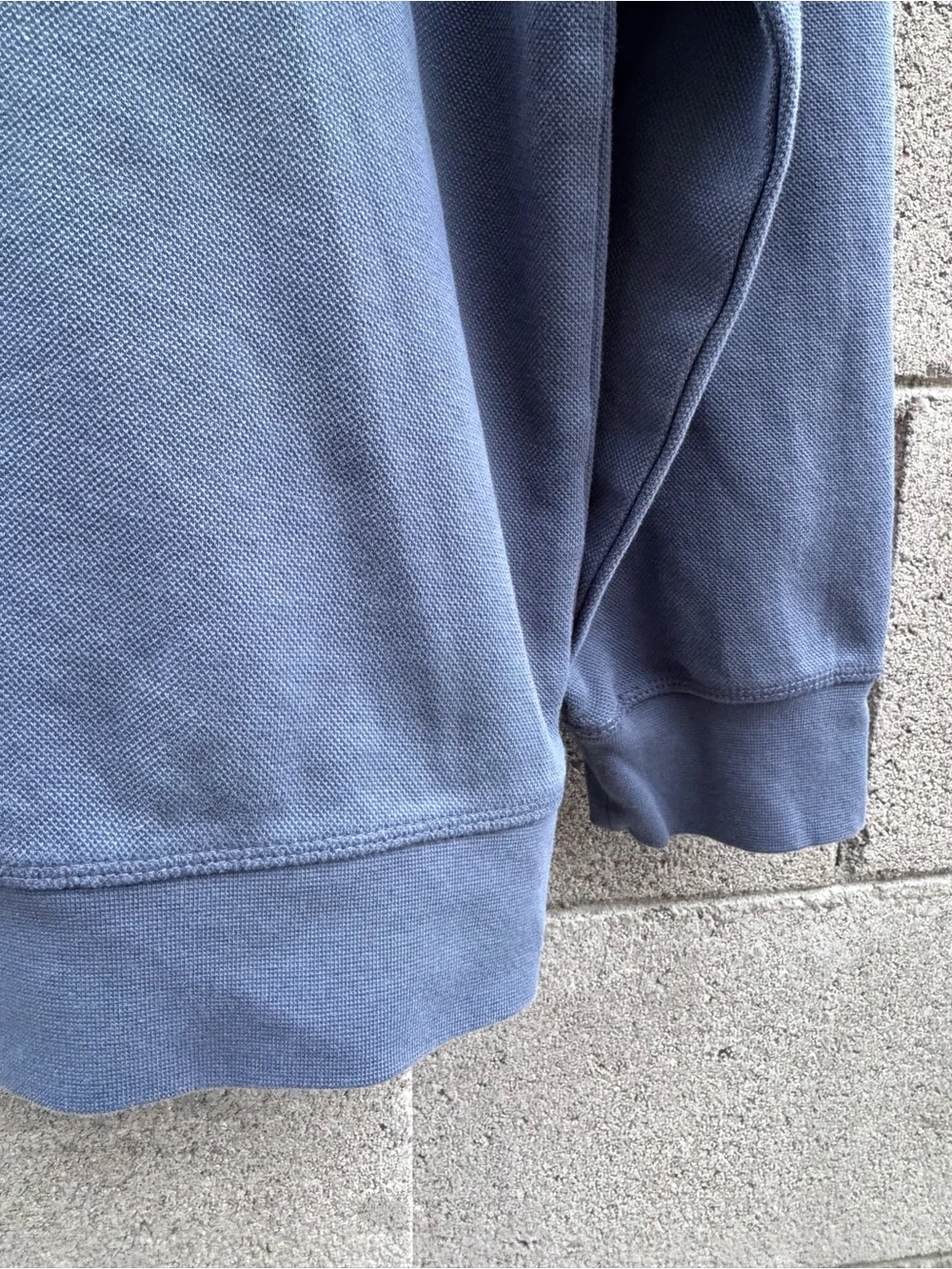 Hurley Men's Crewneck Weave Knit Structured Sweatshirt in Washed Blue xl